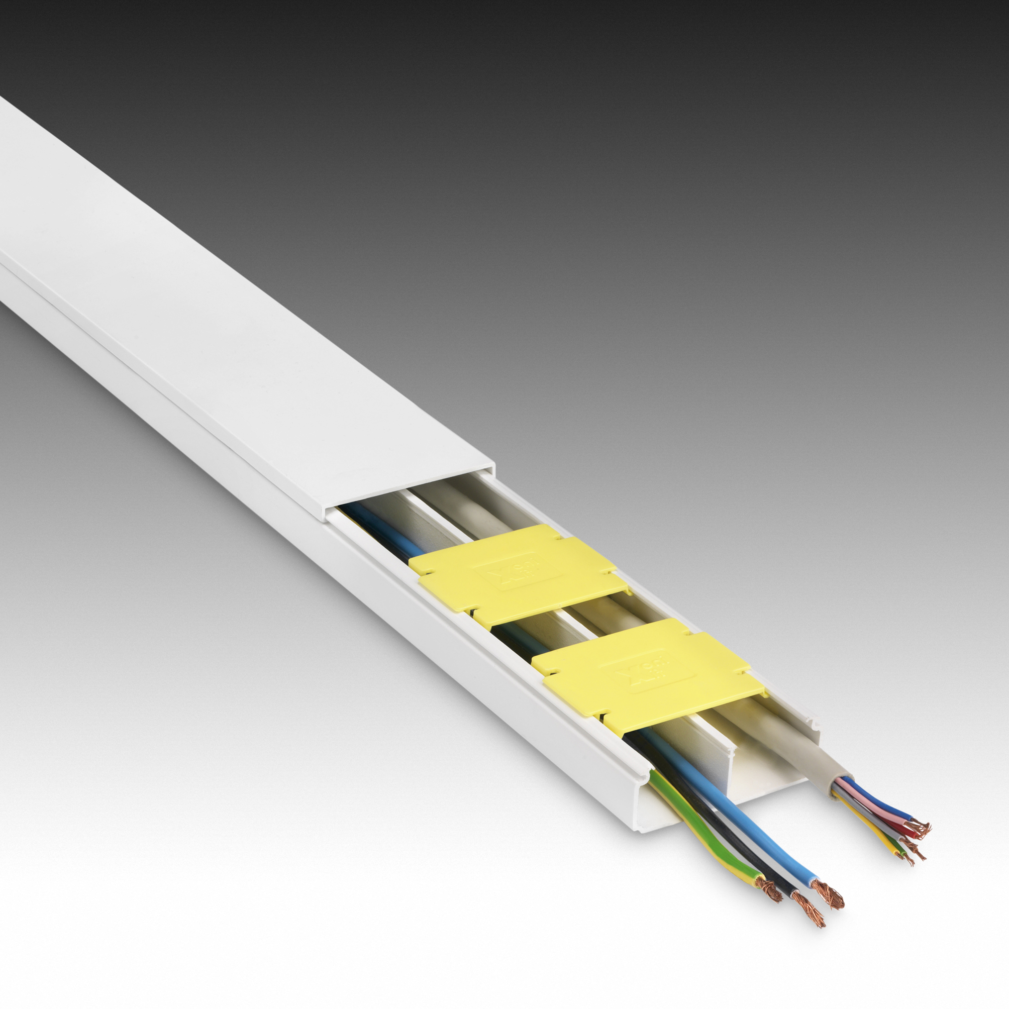 Inofix Canaleta para cables adhesiva (L x An x Al: 200 x 1,6 x 1 cm,  Blanco)
